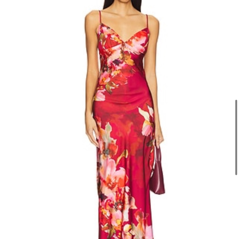 Floral Red Maxi Dress